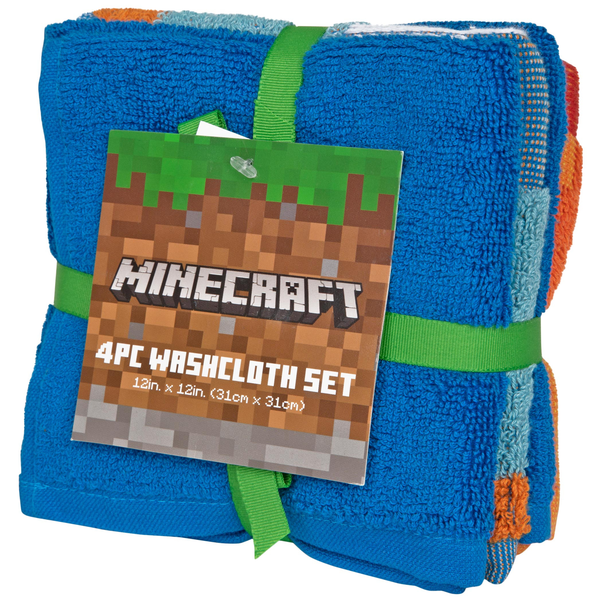 Minecraft Youth Washcloth Set 4-Pack Set